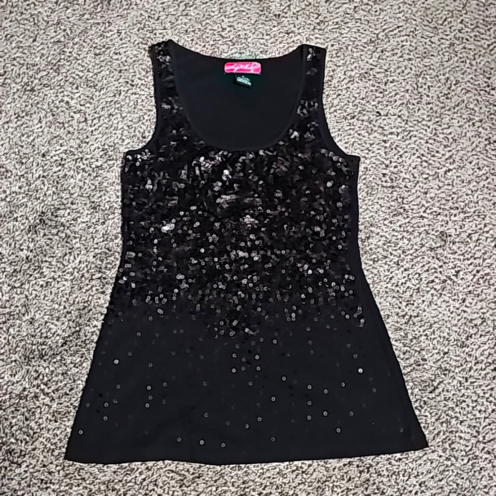 Womens sequin tank top size M